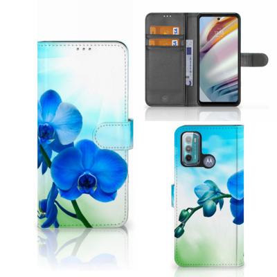 Motorola Moto G60 Hoesje Orchidee Blauw - Cadeau voor je Moeder