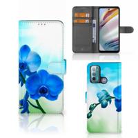 Motorola Moto G60 Hoesje Orchidee Blauw - Cadeau voor je Moeder