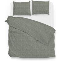 Dekbedovertrek Lino Katoen Army Green Effen 240x200 Cm Zo!Home - Dekbed-Discounter.nl