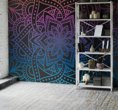 Zen ruimte fotobehang Mandala groen