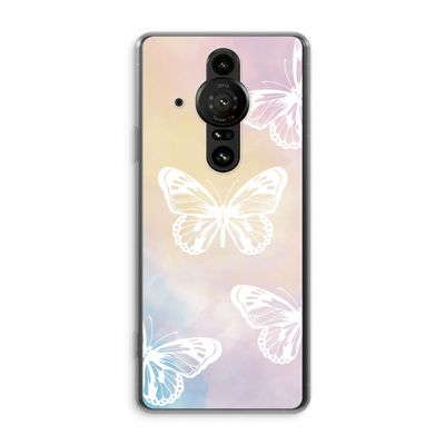 White butterfly: Sony Xperia Pro-I Transparant Hoesje