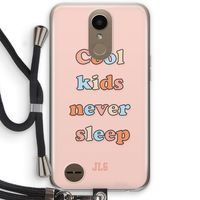 Cool Kids Never Sleep: LG K10 (2017) Transparant Hoesje met koord