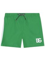 Dolce & Gabbana Kids short de bain à logo DG - Vert - thumbnail