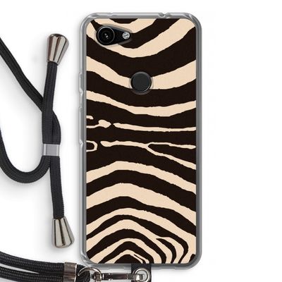 Arizona Zebra: Pixel 3a Transparant Hoesje met koord