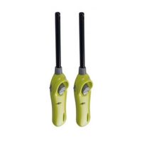 Set van 2x stuks lime groene barbecue aanstekers/gasaanstekers navulbaar 26 cm