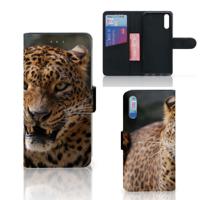 Huawei P20 | Telefoonhoesje | Met pasjeshouder | Luipaard