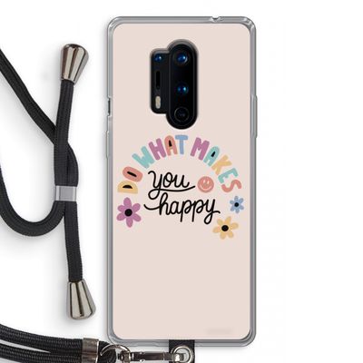 Happy days: OnePlus 8 Pro Transparant Hoesje met koord