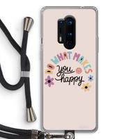 Happy days: OnePlus 8 Pro Transparant Hoesje met koord