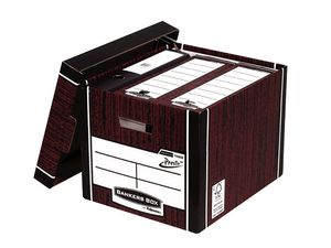 Bankers Box  premium hoge opbergdoos, ft 33 x 29,8 x 38,1 cm, houtnerf