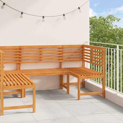 Tuinbankset 3 pcs Bruin Massief acaciahout