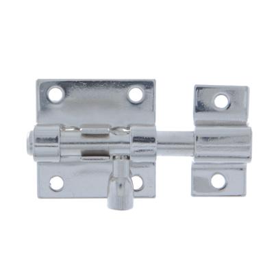 AMIG Schuifslot - staal - 6 x 2.75 cm - vernikkeld - deur - schutting - hek - plaatgrendel