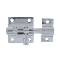 AMIG Schuifslot - staal - 6 x 2.75 cm - vernikkeld - deur - schutting - hek - plaatgrendel AMIG Schuifslot - staal - 6 x 2.75 cm - vernikkeld - deur - schutting - hek - plaatgrendel