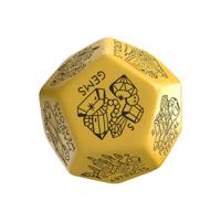 Viridian Jumbo Dice Treasure Generator Die D12 Yellow