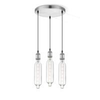 Hanglamp chroom rond Tube 3L G78 dimbaar E27 helder Hanglamp chroom rond Tube 3L G78 dimbaar E27 helder