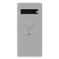 Google Pixel 6 Pro Telefoonhoesje met Naam Grijs Baby Olifant