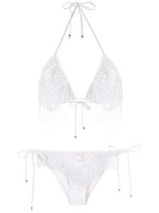 Amir Slama bikini à broderies - Blanc