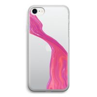 Paarse stroom: iPhone SE 2020 Transparant Hoesje