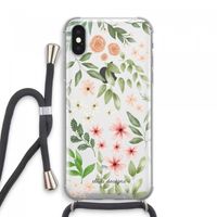 Botanical sweet flower heaven: iPhone XS Max Transparant Hoesje met koord