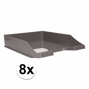 Brievenbakjes grijs A4 formaat 8 stuks
