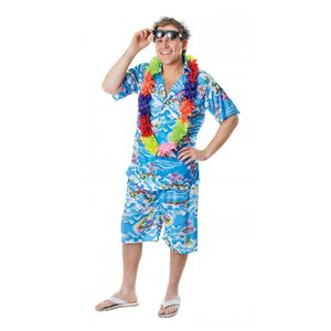 Blauw Hawaii pak voor heren