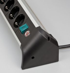 Brennenstuhl 1391040400 Alu-office-Line Stekkerdoos | 4 sockets | Zwart/Zilver | Schakelaar | 1,8 meter