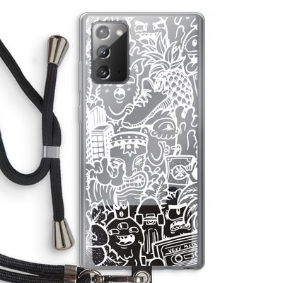 Vexx Mixtape #2: Samsung Galaxy Note 20 / Note 20 5G Transparant Hoesje met koord