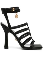 Versace sandales Lycia 110 mm en satin - Noir