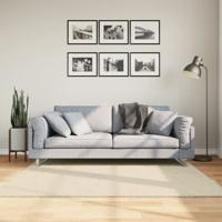 VidaXL Vloerkleed huarte laagpolig zacht wasbaar 160x160 cm crème