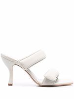 GIABORGHINI mules en cuir à brides - Gris