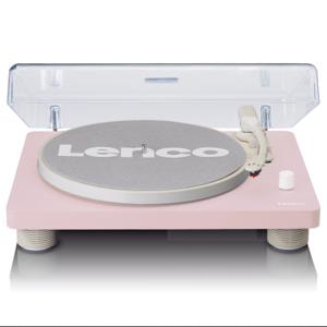 Platenspeler mét ingebouwde speakers USB Encoding Lenco Roze