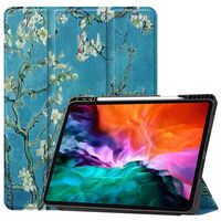 3-Vouw sleepcover hoes - iPad Pro 12.9 inch (2021) - Van Gogh Amandelbloesem