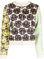 Tory Burch cardigan zippé à fleurs - Tons neutres