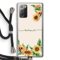 Zonnebloemen: Samsung Galaxy Note 20 / Note 20 5G Transparant Hoesje met koord