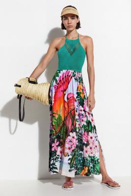 Tropische strandjurk - BLUE - XS