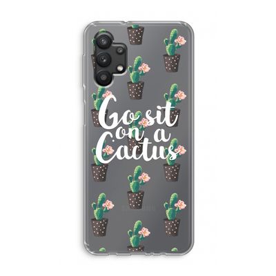 Cactus quote: Samsung Galaxy A32 5G Transparant Hoesje
