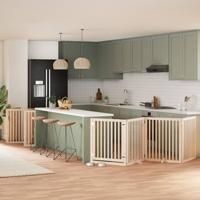 VidaXL Hondenhek inklapbaar met deur 10 panelen 800 cm populierenhout