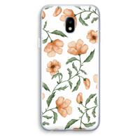 Peachy flowers: Samsung Galaxy J3 (2017) Transparant Hoesje - thumbnail
