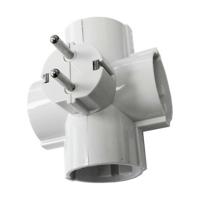Stekkerdoos EDM 40066 Thermoplast 2400 W 230 V 16 A 250 V Viervoudig
