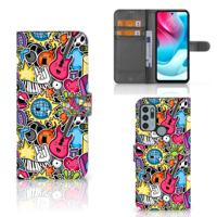 Motorola Moto G60s | Wallet Case | met Pasjes | Punk Rock
