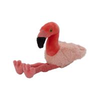 Nature Planet - Pluche knuffel flamingo - roze - van 26 cm - tropische vogels - knuffels cadeau