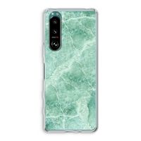 Groen marmer: Sony Xperia 5 III Transparant Hoesje