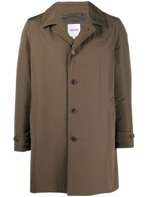 ASPESI manteau à simple boutonnage - Vert