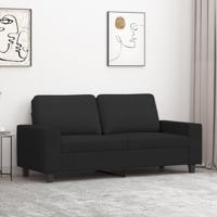 Tweezitsbank 140 cm stof zwart