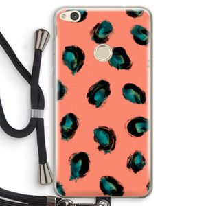 Pink Cheetah: Huawei Ascend P8 Lite (2017) Transparant Hoesje met koord