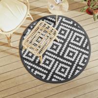 Buitenkleed ARAKIL 120 cm polypropeen wit en zwart