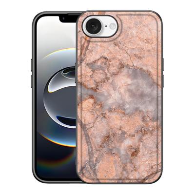 iPhone 16e Marmeren Print Telefoonhoesje Marmer Oranje iPhone 16e Marmeren Print Telefoonhoesje Marmer Oranje