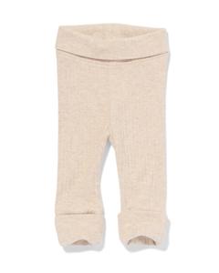 HEMA Newborn Meegroei Legging Rib Met Bamboe Zand (zand)