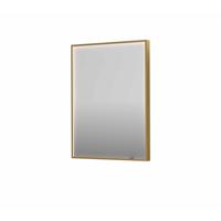 Spiegel INK SP19 60x4x80 cm incl. direct LED-Verlichting Rondom en Spiegelverwarming Geborsteld Mat Goud