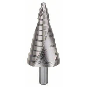 Bosch Accessories 2608587428 HSS Getrapte boor 6 - 37 mm, PG7 - PG29 Gezamenlijke lengte 93 mm 3 vlakken schacht 1 stuk(s)