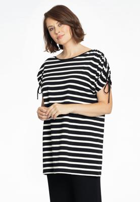 Yoek Tuniek met strikjes | Zwart | Maat 42/44